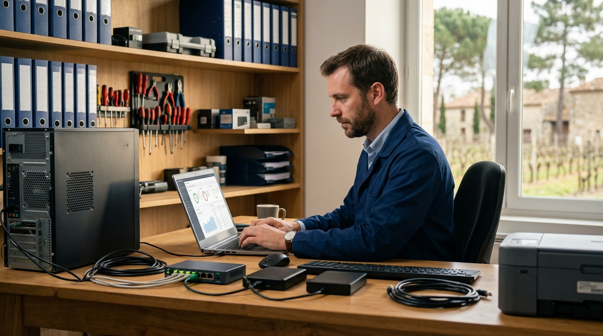 Illustration — Maintenance informatique pour artisans et TPE dans le Médoc : ce qu'il faut faire avant la rentrée